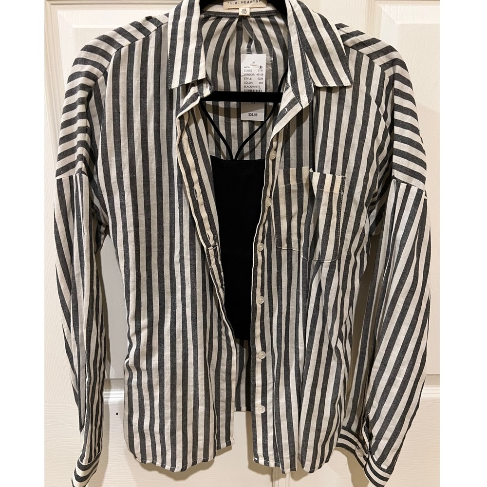 PacSun | Striped Long Sleeve Button Up